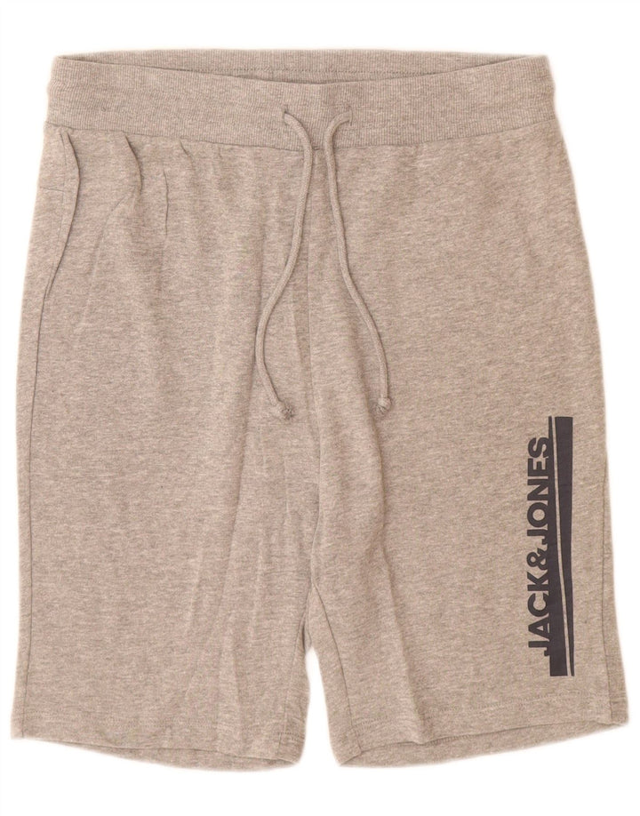 Мужские спортивные шорты с рисунком Jack & Jones, маленькие серые, хлопок