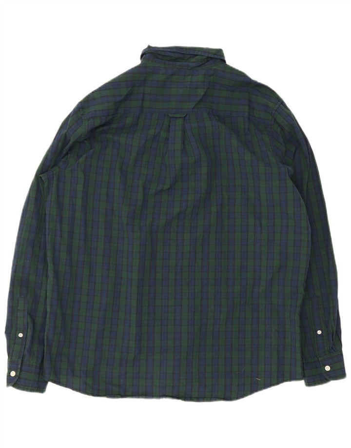 Мужская рубашка Chaps XL, темно-синяя клетка, хлопок
