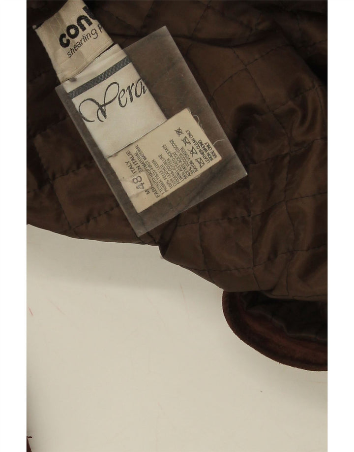 Conbipel Женское замшевое пальто IT 48 XL Коричневое кожаное