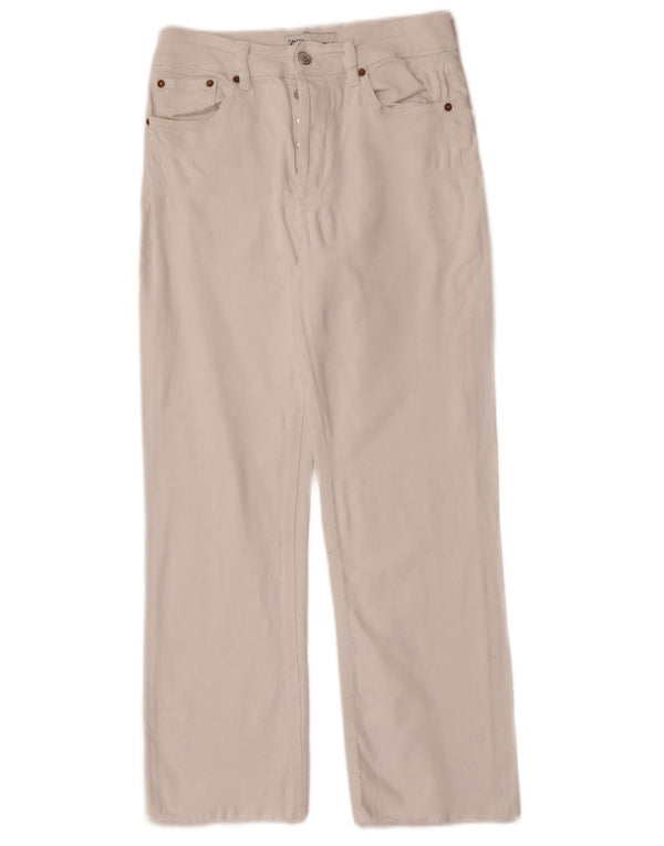 Женские прямые джинсы с высокой талией Zara EU 36 XS W26 L27, белые