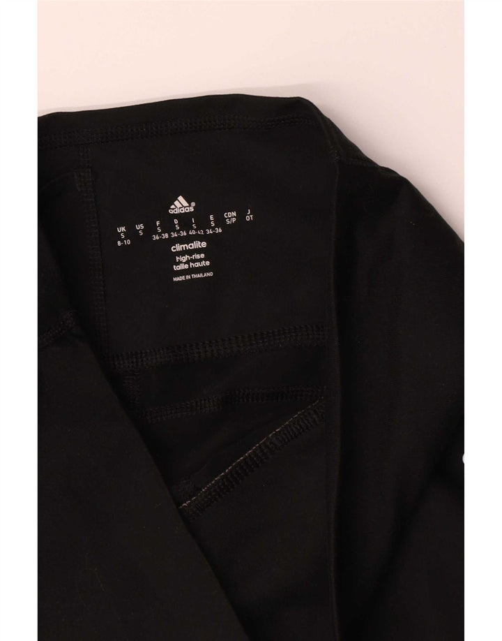 Женские леггинсы-капри Adidas Climalite UK 8/10, маленькие черные