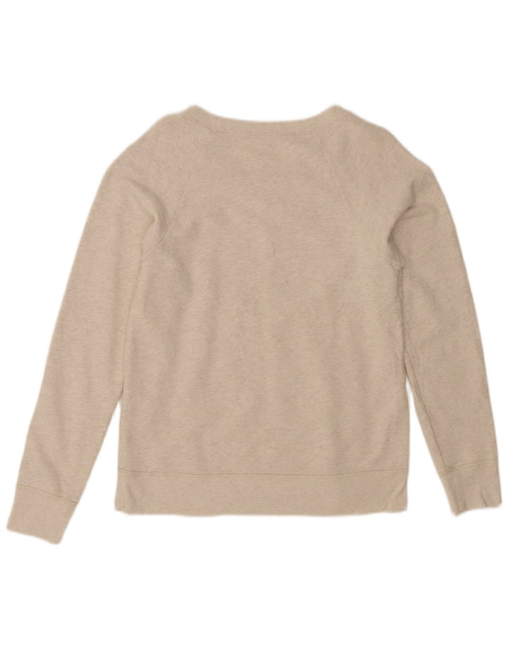 J. CREW Womens Top Long Sleeve UK 14 Medium Beige Cotton