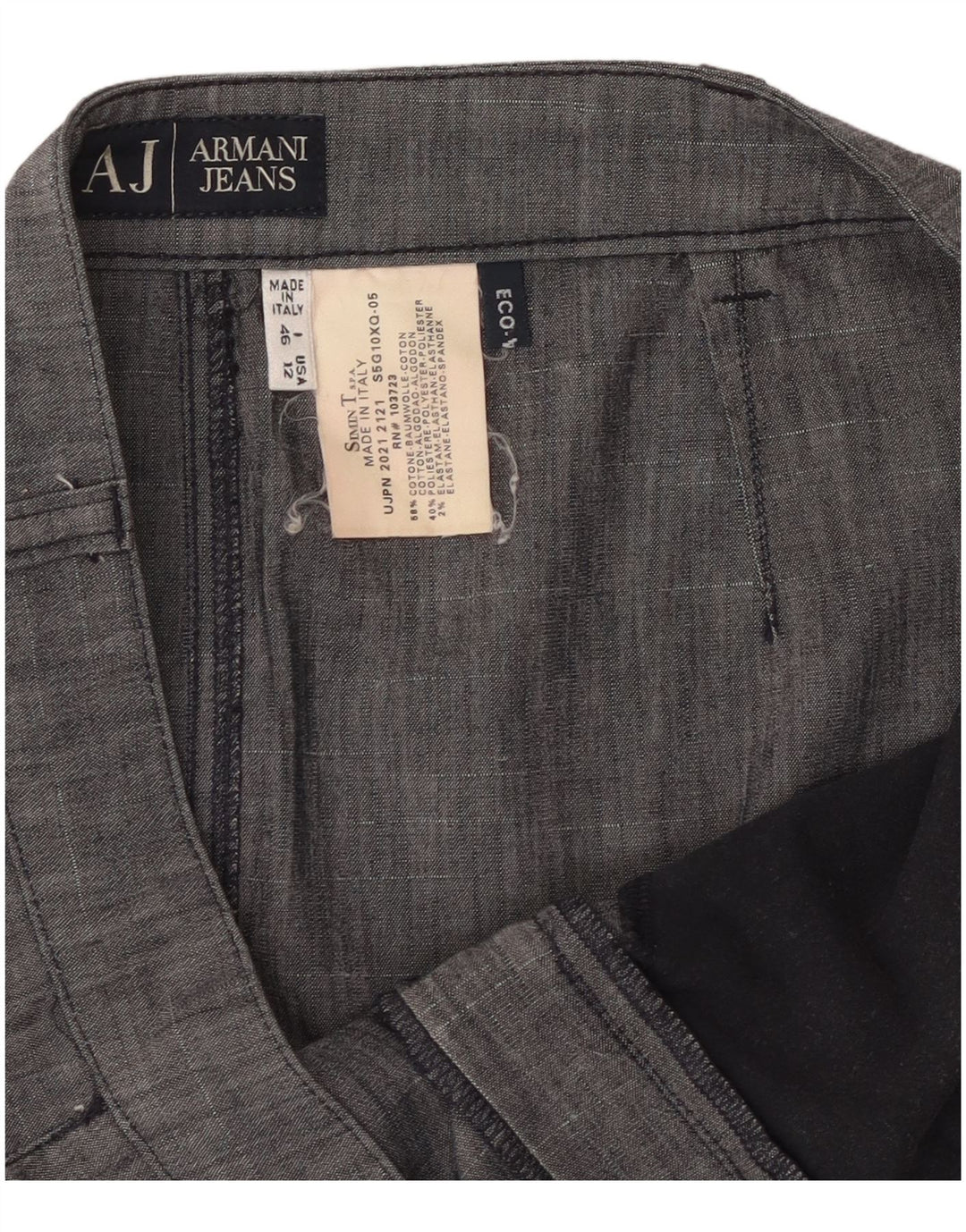 Armani Женская прямая юбка IT 46 Large W32 Серый хлопок