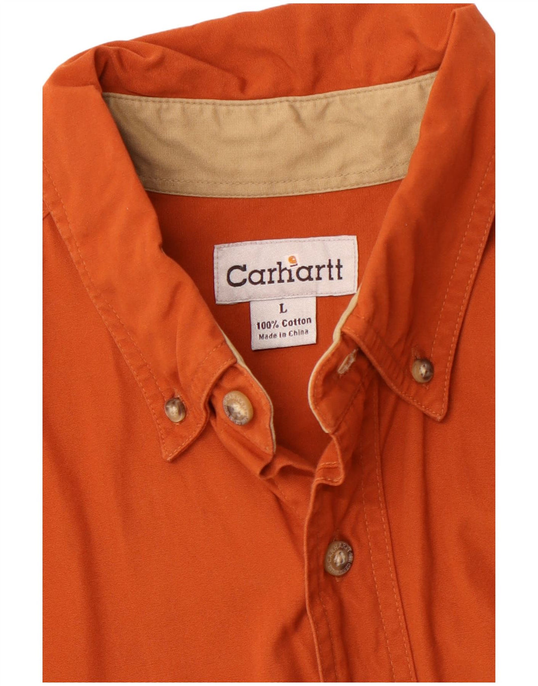 Мужская рубашка CARHARTT, большая оранжевая, хлопок