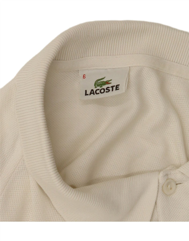 LACOSTE Mens Polo Shirt Size 6 XL White Vintage Lacoste and Second-Hand Lacoste from Messina Hembry 