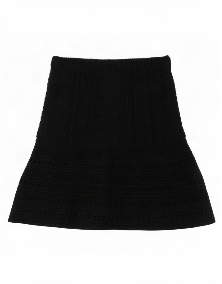 Женская трикотажная мини-юбка Zara Medium W28, черный хлопок