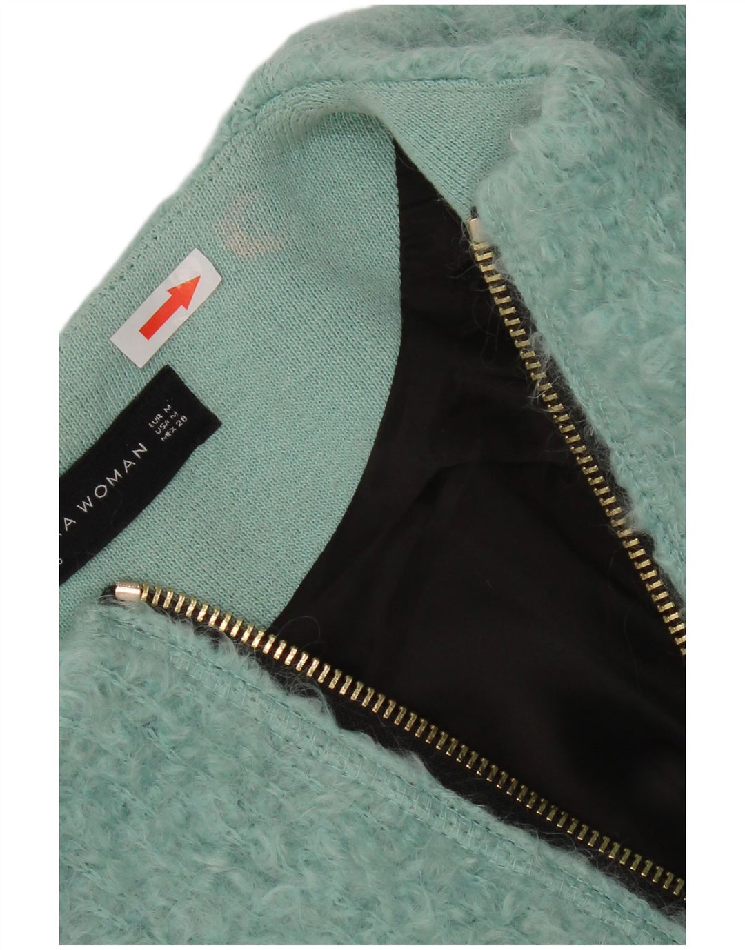 Женское пальто оверсайз Zara UK 14, хлопковый средний синий цвет