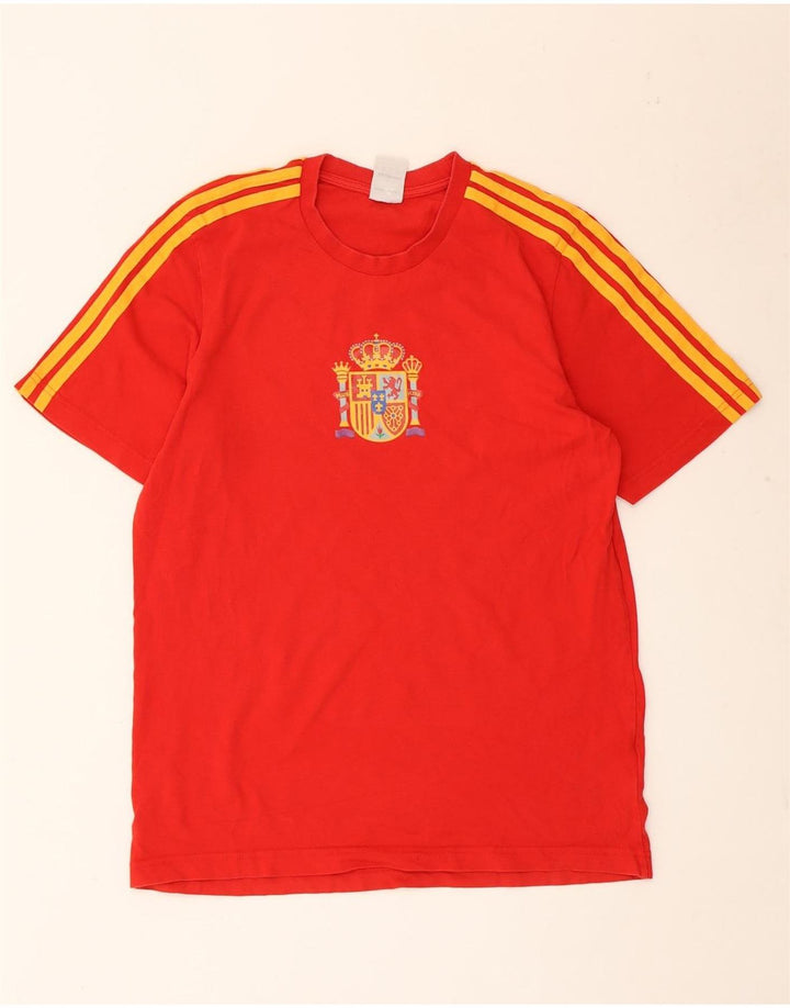 Мужская футболка Adidas Top среднего красного цвета из хлопка