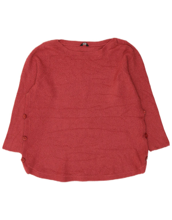 Женский джемпер M&Co с рукавом 3/4 и вырезом «лодочка», UK 20, 2XL, красный акрил