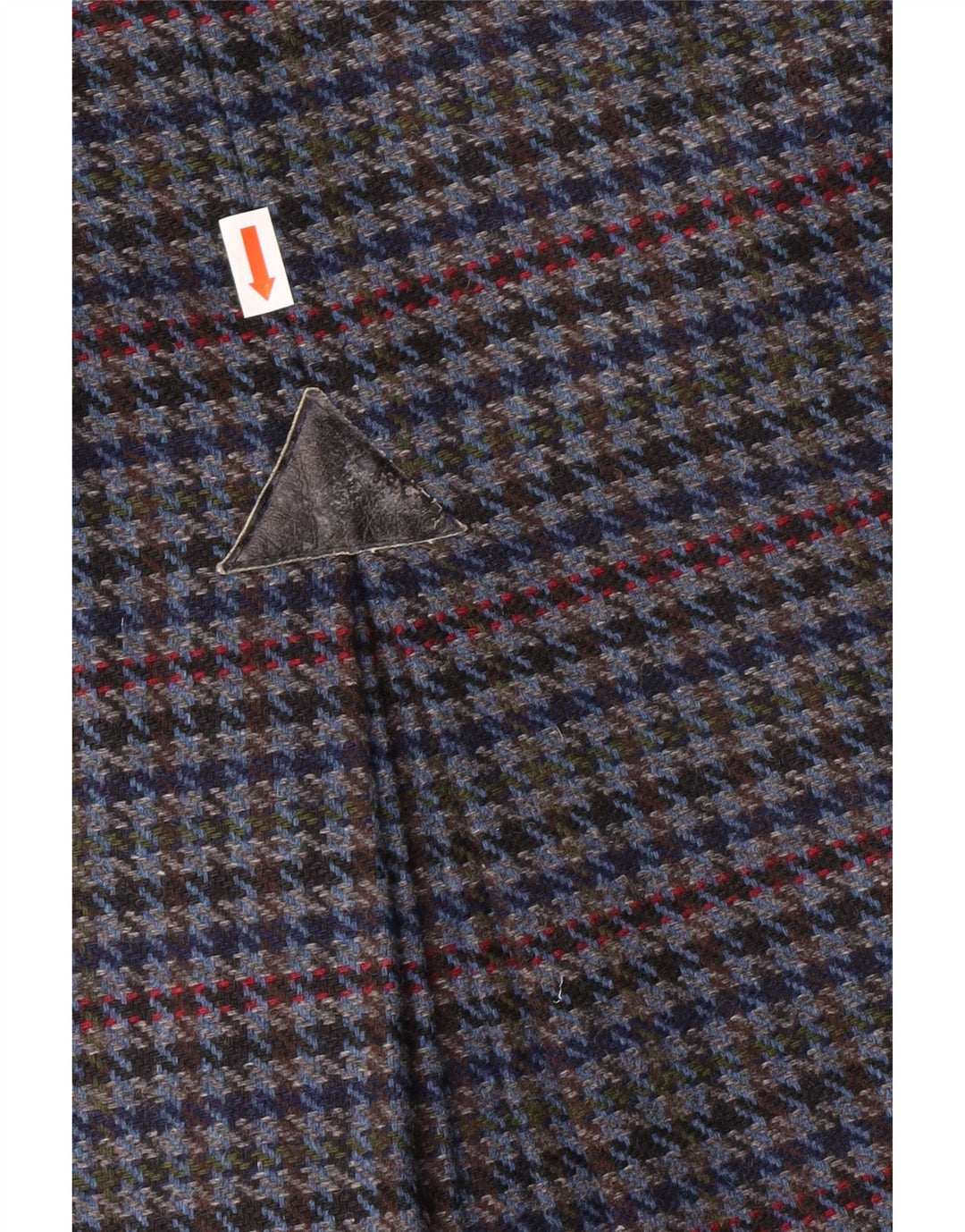 Винтажная женская юбка-карандаш UK 14, средний размер W28, синяя с узором «гусиные лапки»