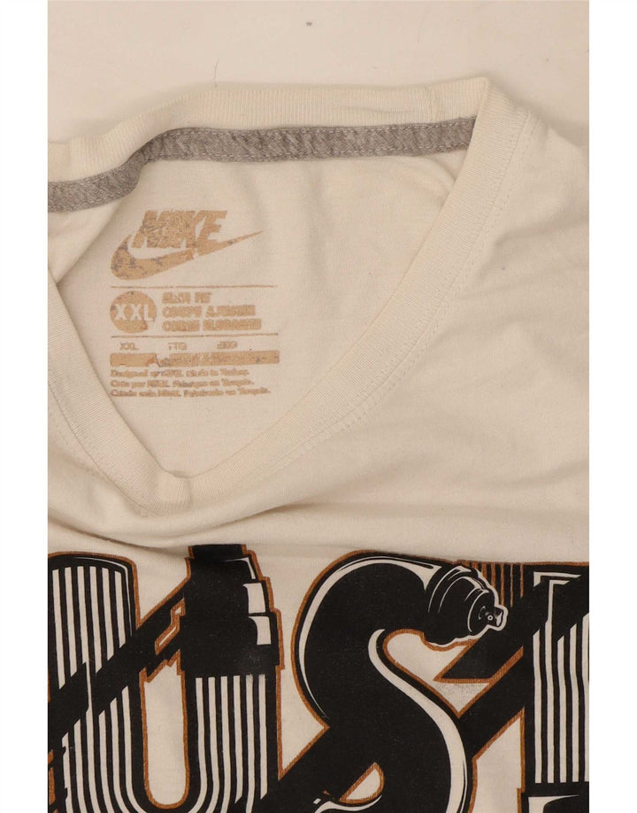 Мужская футболка с графическим рисунком Nike Slim Fit 2XL, белая