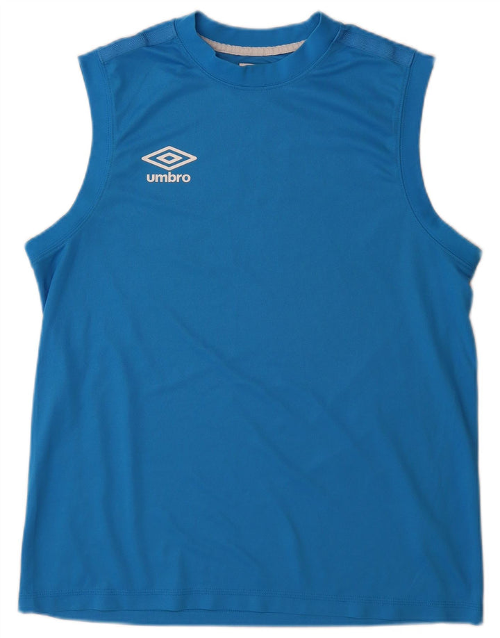 Мужской жилет с рисунком Umbro, большой синий полиэстер