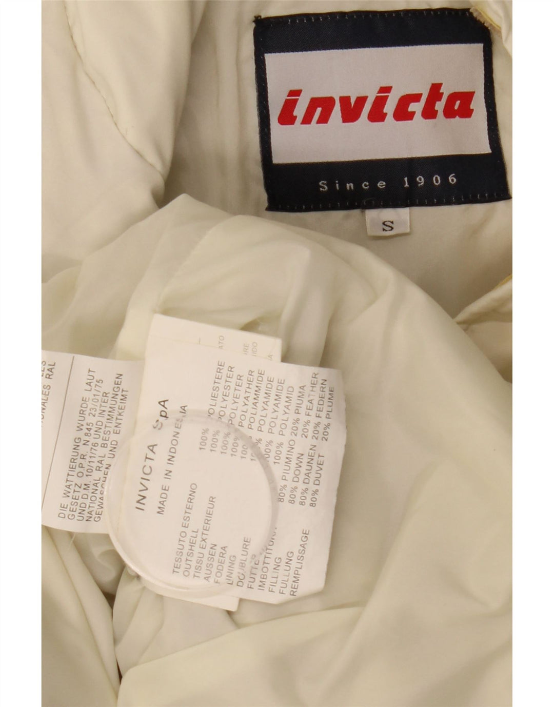 Мужская утепленная куртка свободного покроя Invicta UK 36, маленький белый полиэстер