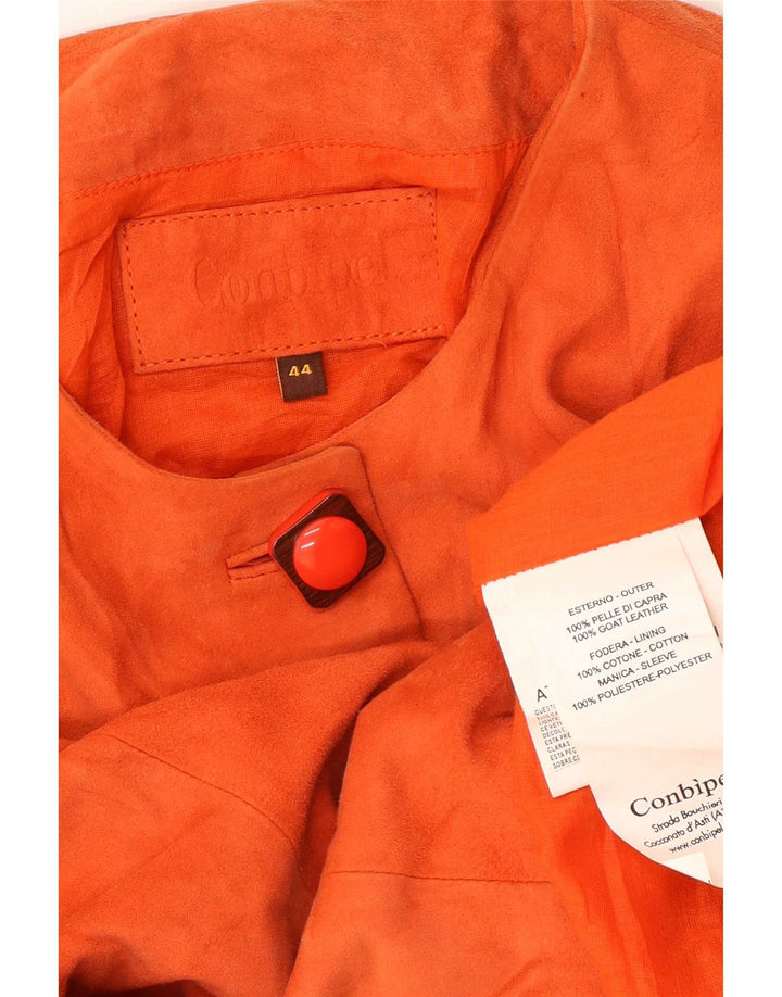 Женская замшевая куртка Conbipel с укороченным рукавом 3/4 IT 44 Medium Orange Leather