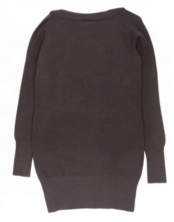 Женский кардиган Zara UK 10, маленький серый хлопковый свитер