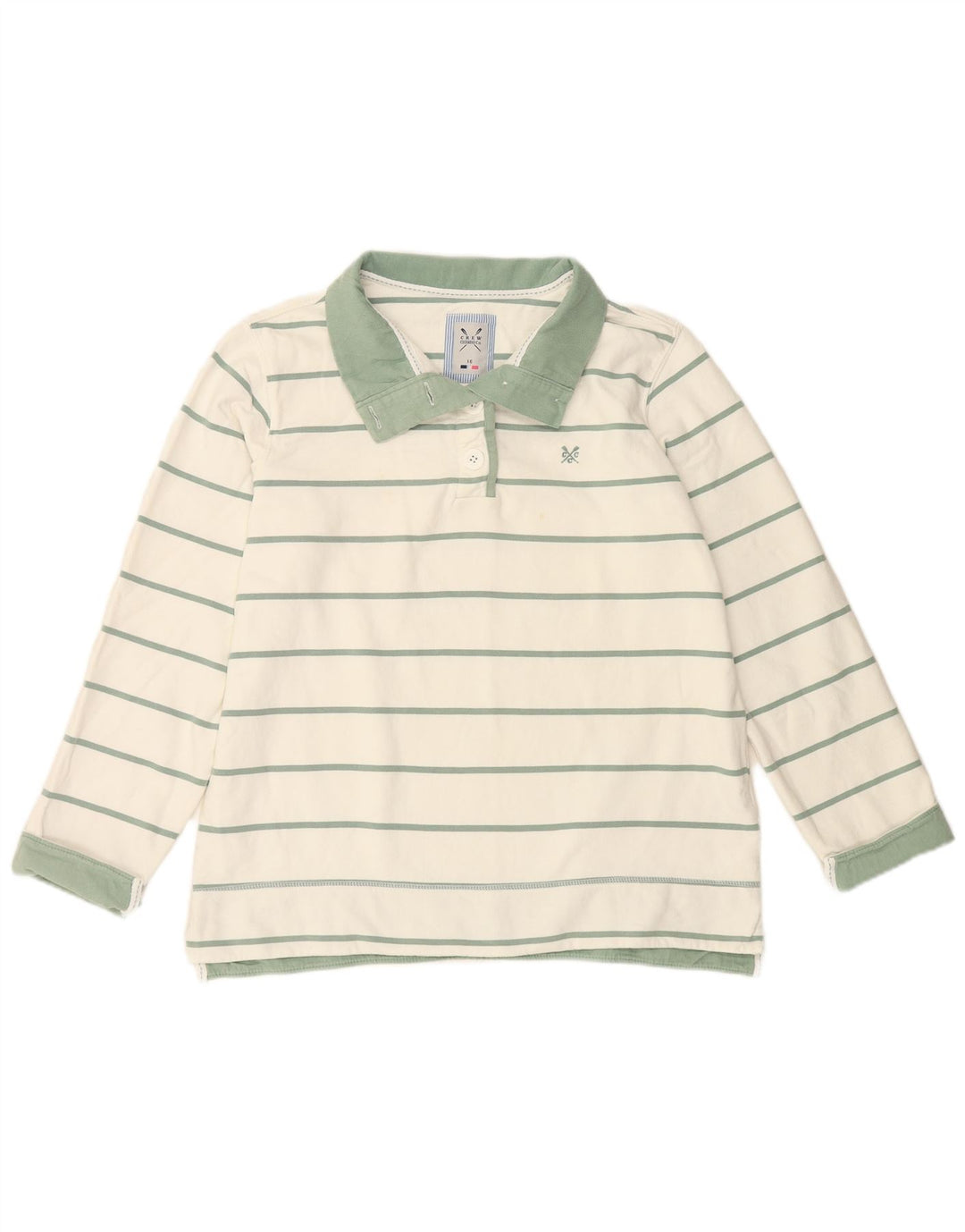 Женский свитер-свитшот CREW CLOTHING UK 16, большой белый в полоску