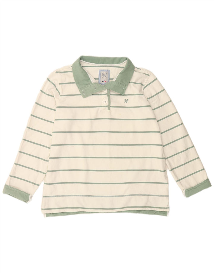 Женский свитер-свитшот CREW CLOTHING UK 16, большой белый в полоску