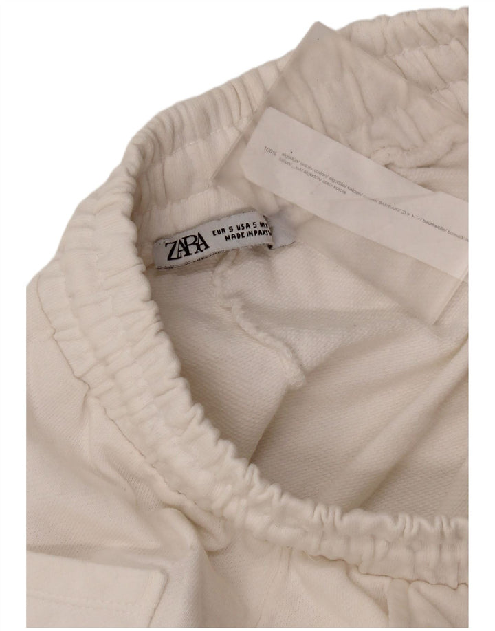 Женские шорты стандартного размера Zara UK 8, маленький размер, белый хлопок