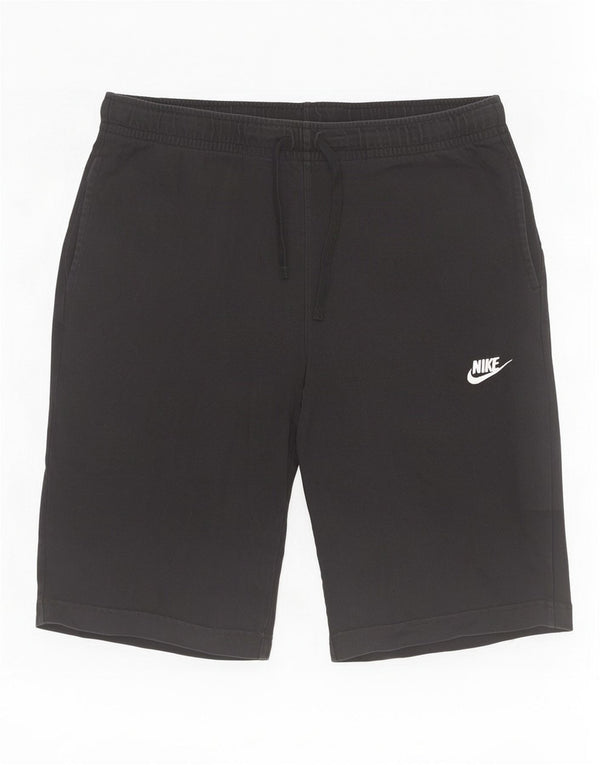 Мужские спортивные шорты Nike среднего размера, черные, хлопковые