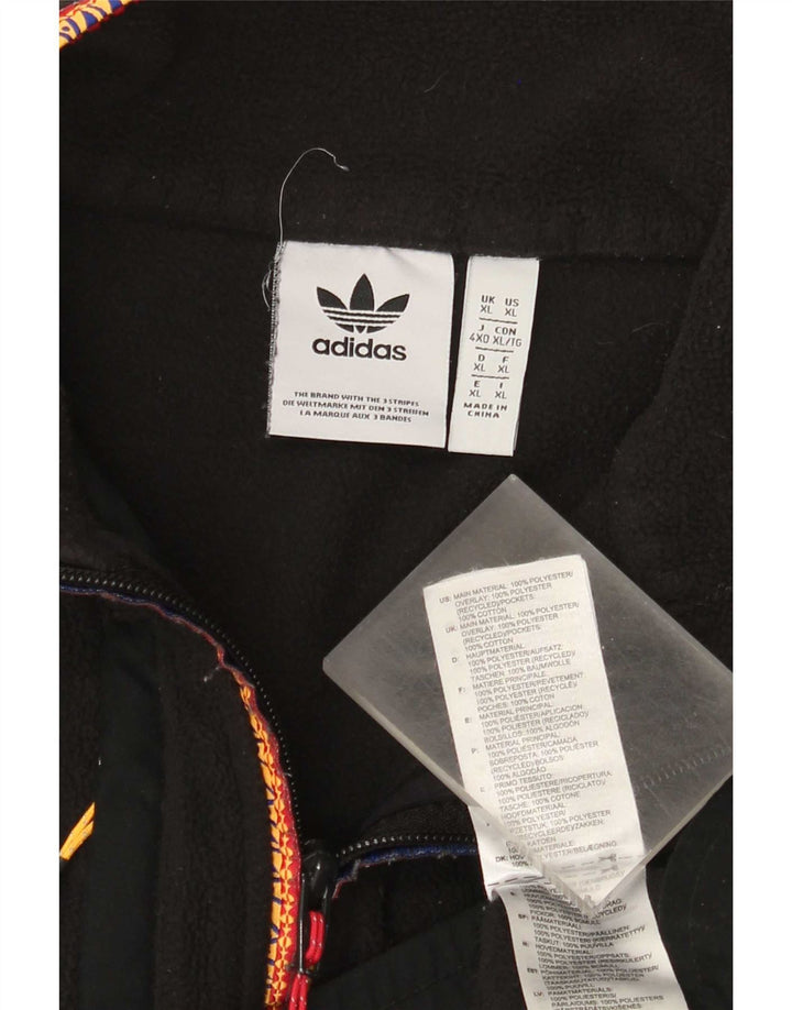 Мужская флисовая куртка Adidas UK 42 XL, черный полиэстер