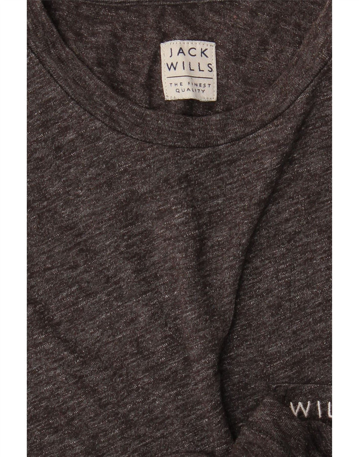 Мужская футболка JACK WILLS, маленькая, серая, в крапинку