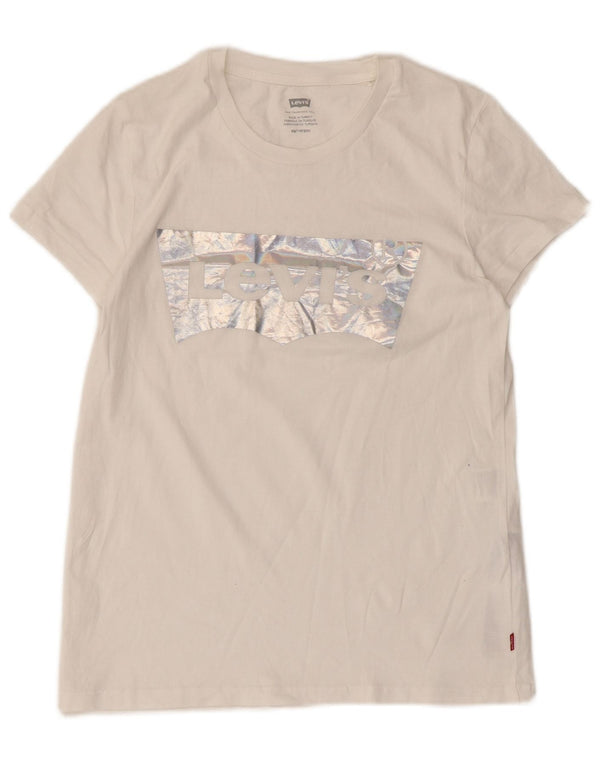 Женская футболка с рисунком Levi's Top UK 6 XS, белый хлопок