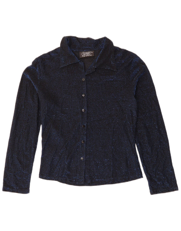 Женская блузка-рубашка ORSAY UK 8, маленькая, темно-синяя, с крапинками, эластан