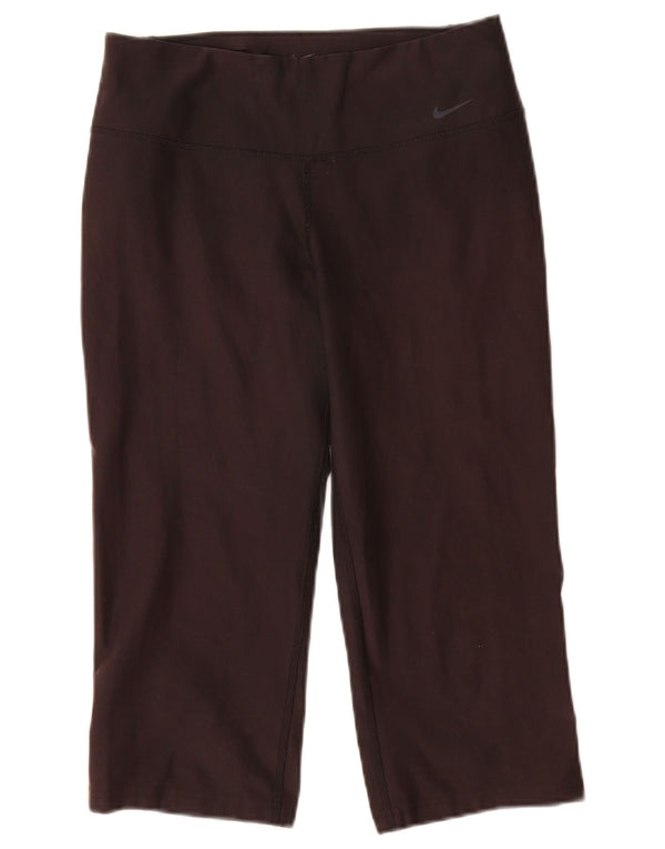 Женские леггинсы-капри Nike Dri Fit UK 12, средний черный, полиэстер