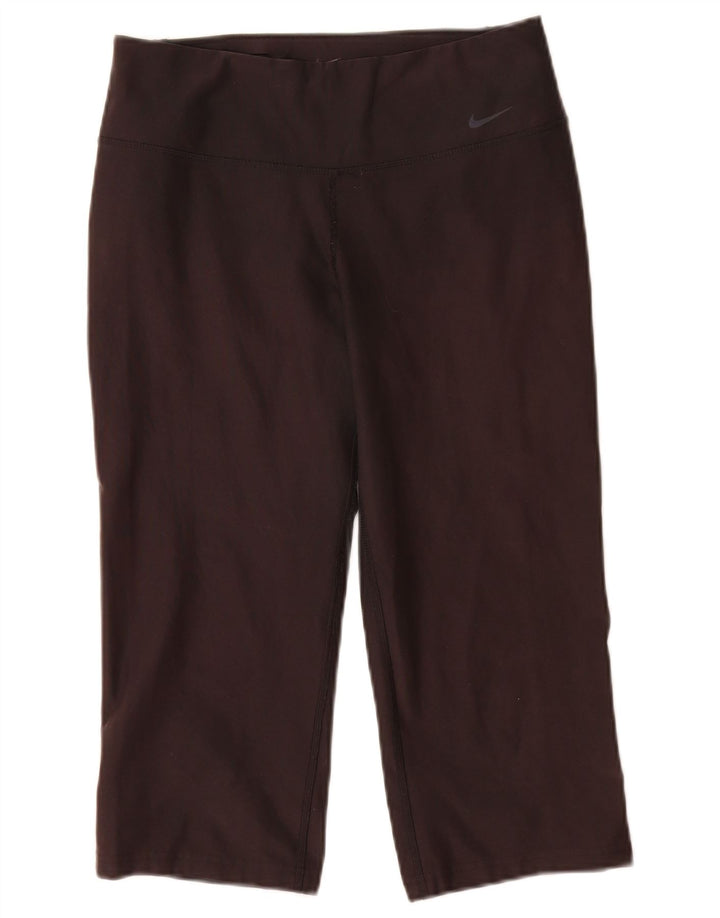 Женские леггинсы-капри Nike Dri Fit UK 12, средний черный, полиэстер
