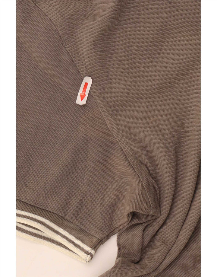 Мужская рубашка поло Fred Perry, большая серая хлопковая ткань