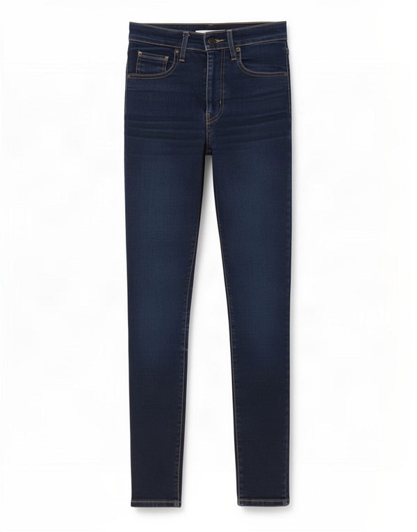 Levi's Womens Mile High Super Skinny Jeans W24 L28 Blue Cotton