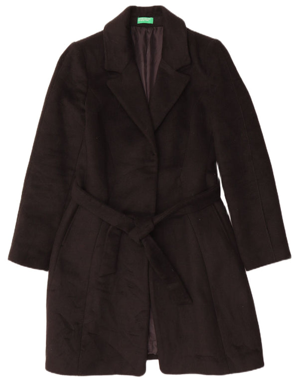 Женское пальто Benetton UK 12, средний черный, полиэстер