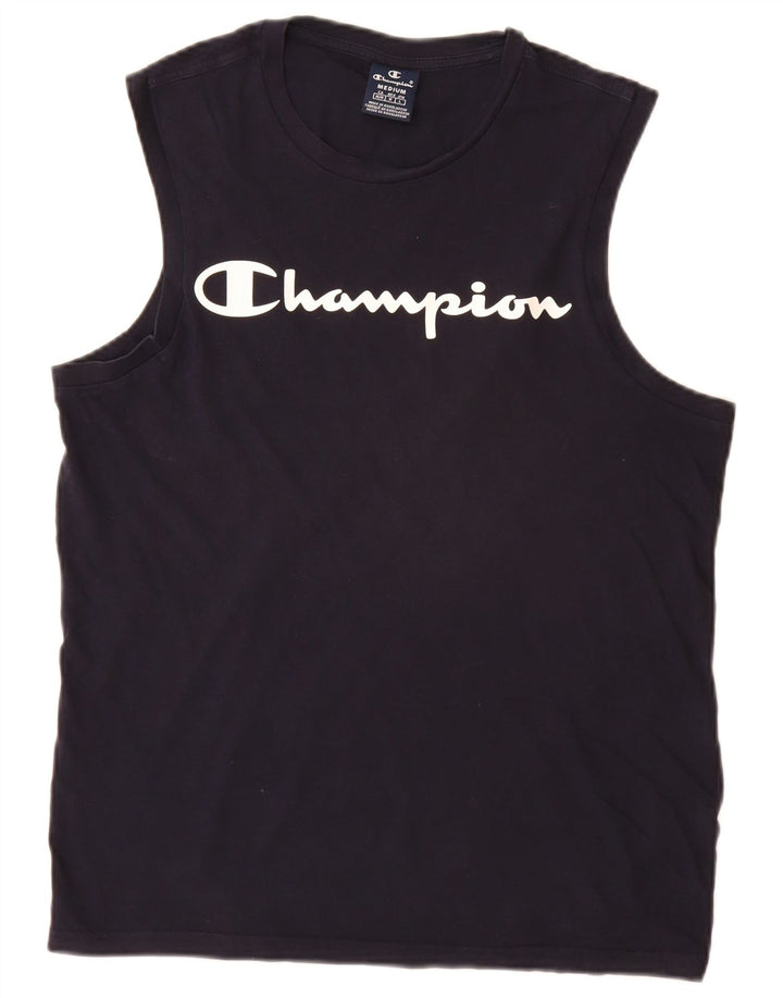 Мужской жилет Champion с рисунком, средний темно-синий