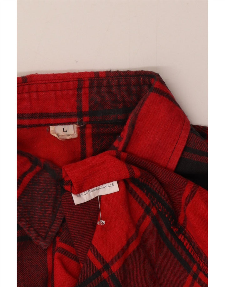 Мужская фланелевая рубашка Ranger, большая красная клетка, хлопок