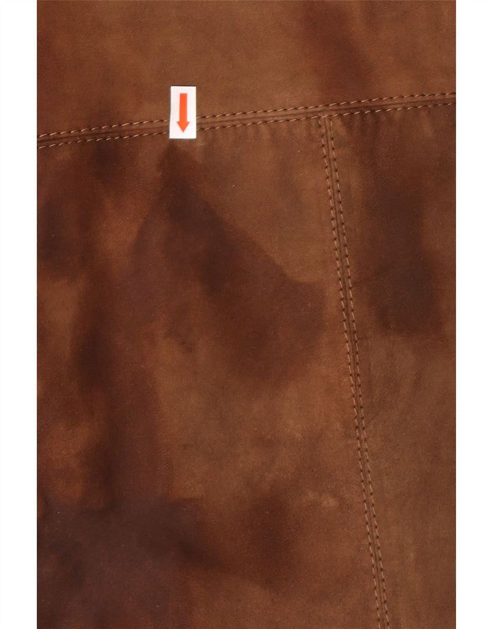 STRONG & FISHER LTD Женское винтажное замшевое пальто UK 18 XL, коричневое классическое