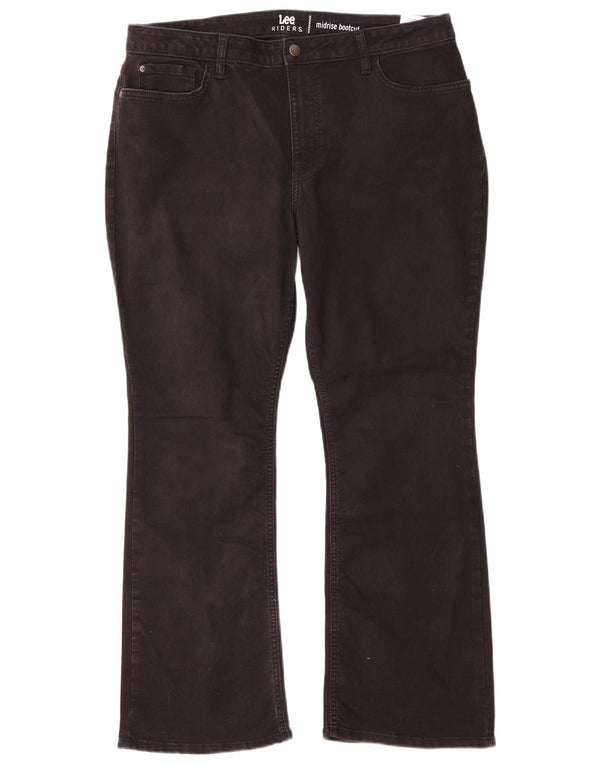 Женские джинсы Lee Riders со средней посадкой, США 18, 2XL, W36, L28, черный хлопок