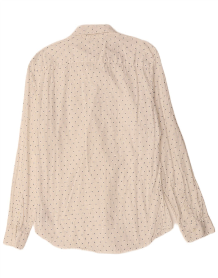 Мужская рубашка GAP, хлопок среднего размера, белый пятнистый