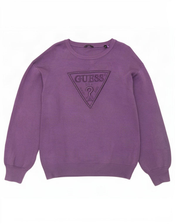 Джемпер с вырезом «лодочка» Guess для девочек, 15–16 лет, фиолетовый, вискоза