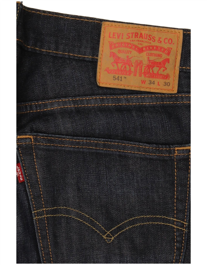 Мужские прямые джинсы Levi's 541 W34 L30 темно-синие, хлопок