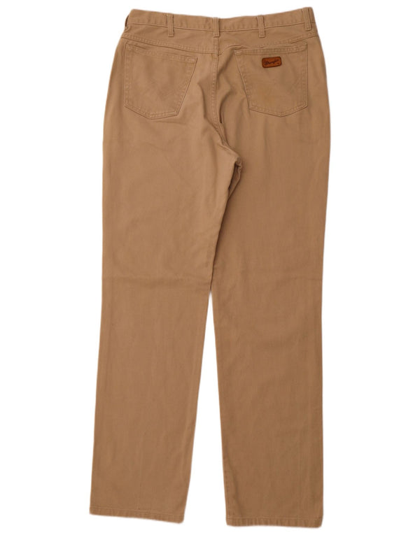 Мужские прямые повседневные брюки WRANGLER W36 L34, коричневые, хлопковые