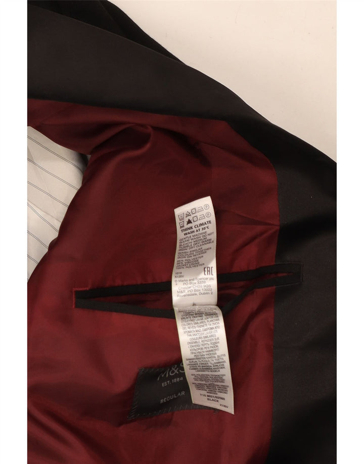 Мужской пиджак стандартного кроя с 2 пуговицами Marks & Spencer UK 48 2XL, черный
