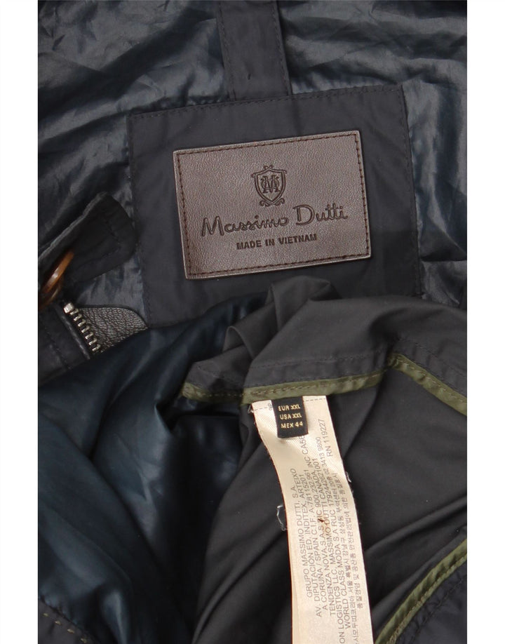 Мужская куртка-бомбер Massimo Dutti UK 44 2XL Темно-синий полиэстер