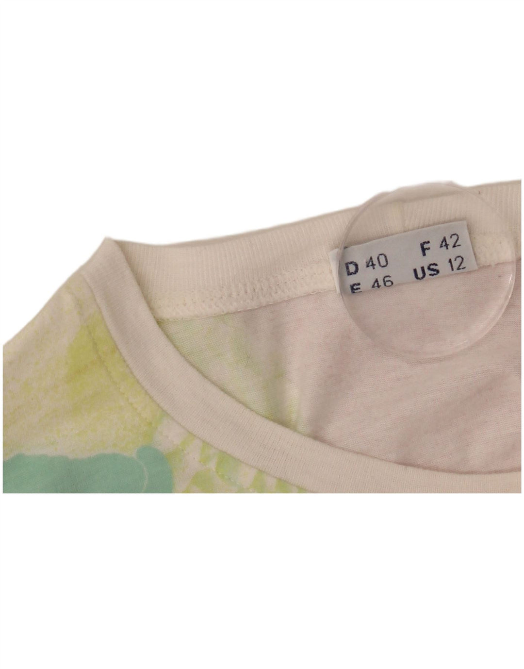 SERGIO TACCHINI Женская футболка с рисунком, США 12, большой белый цветочный хлопок