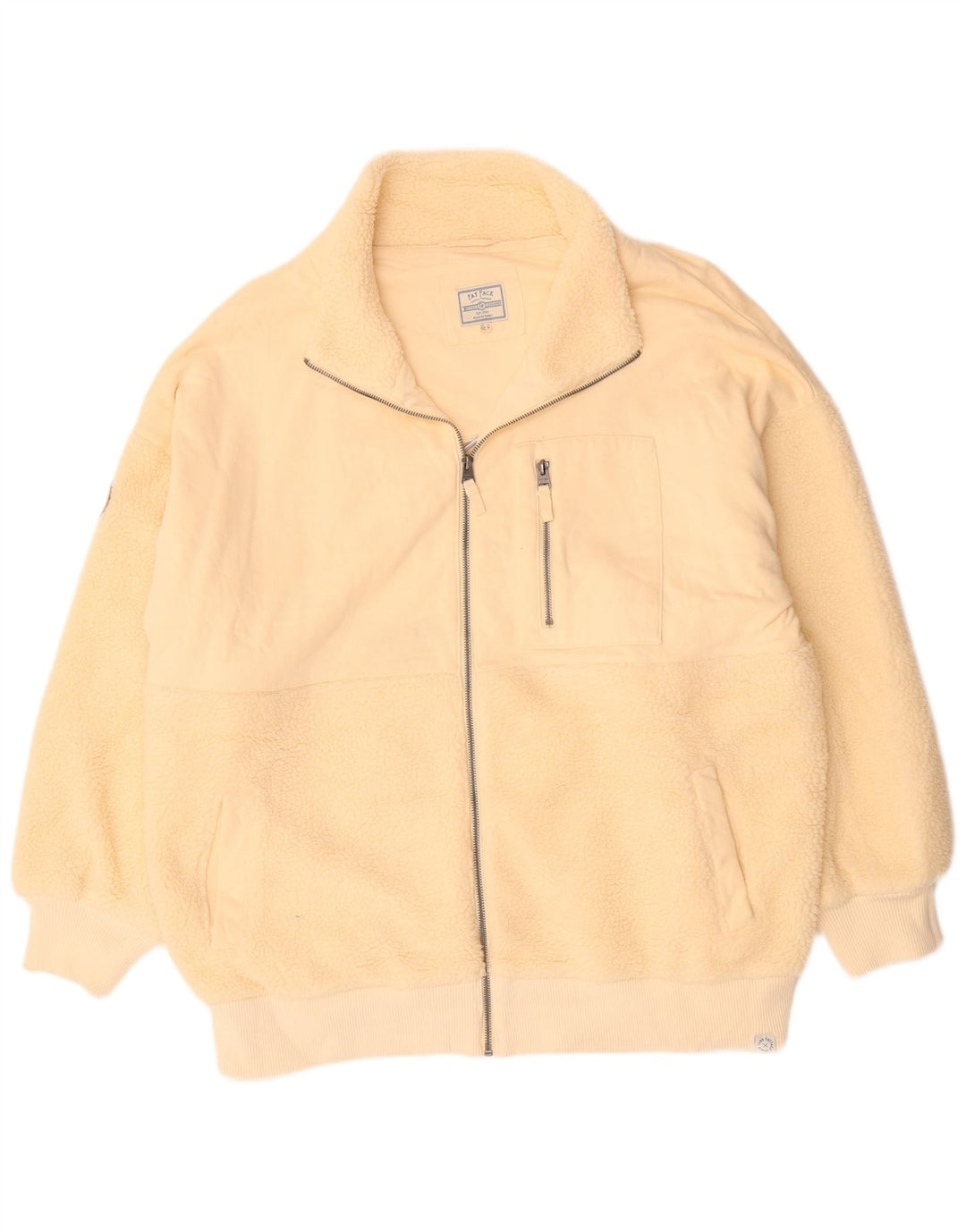 Женская флисовая куртка Fat Face UK 18 XL из белого полиэстера