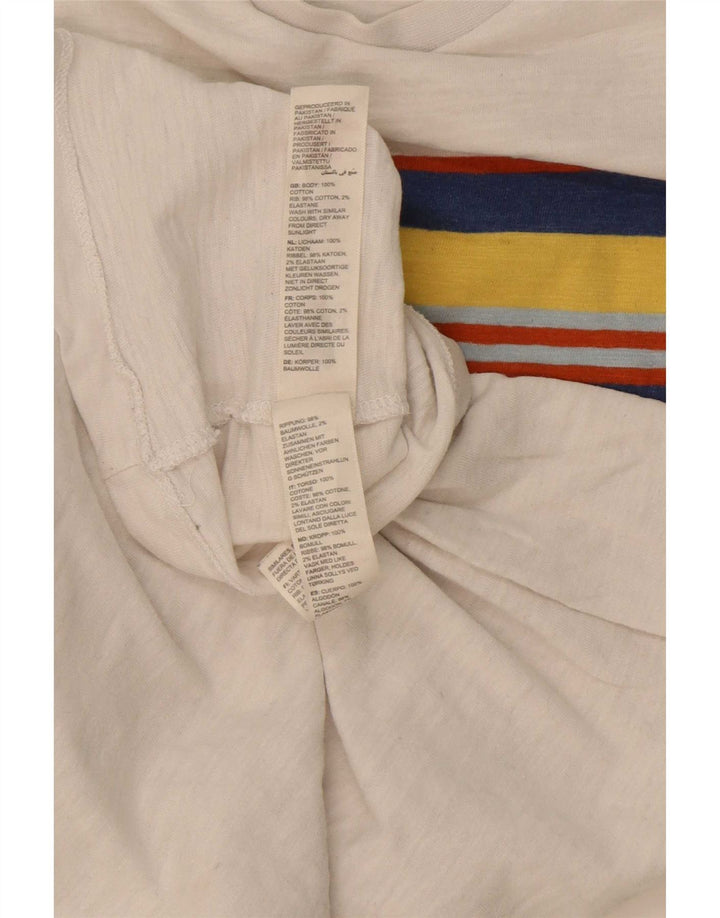 Мужская футболка Fat Face Top 2XL, белый хлопок с цветными блоками