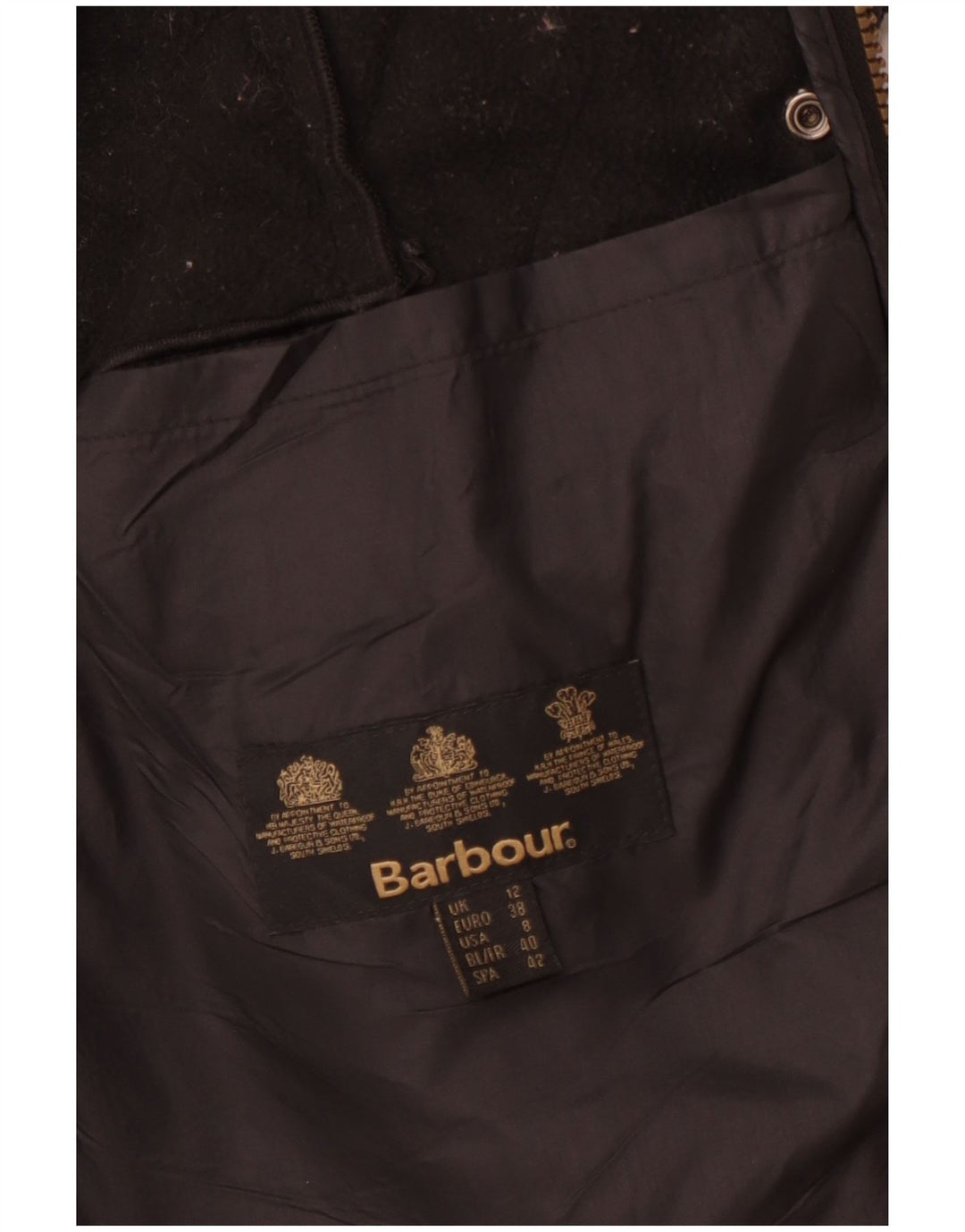 BARBOUR Женская стеганая куртка UK 12 Средний Черный