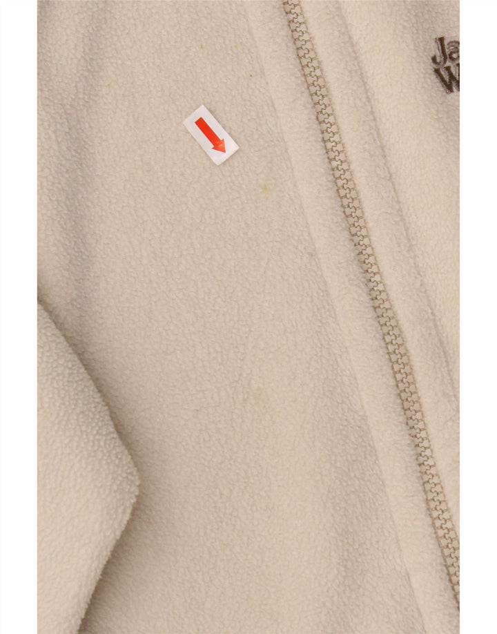 JACK WOLFSKIN Женская флисовая куртка UK 12/14 Средний кремовый полиэстер
