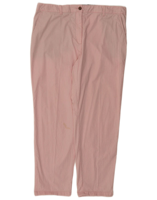Женские брюки чинос Marks & Spencer UK 18 XL W38 L29 розовые в полоску
