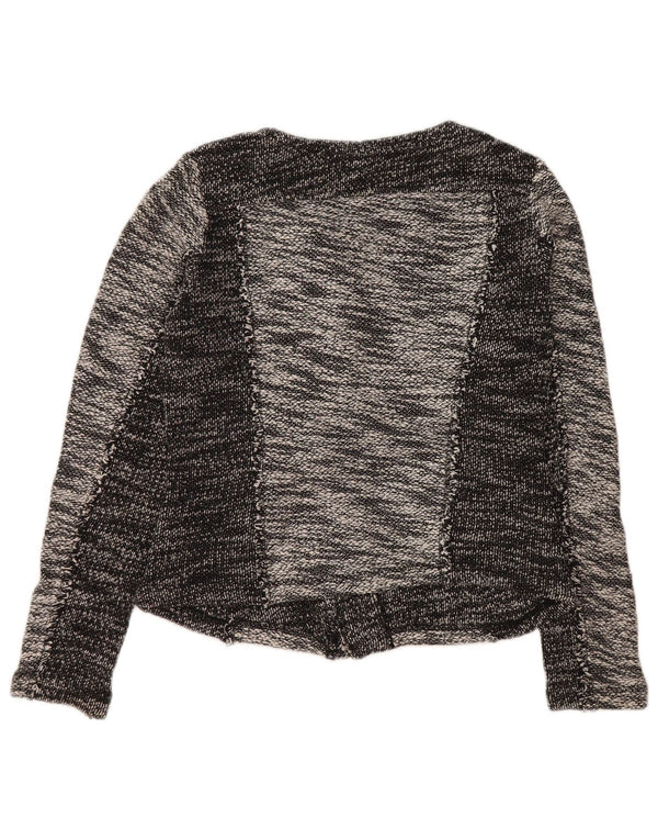 Женский укороченный пиджак CALVIN KLEIN UK 10, маленький серый хлопок с цветными блоками