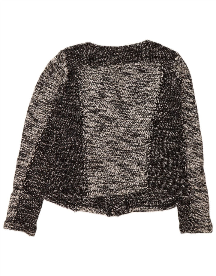 Женский укороченный пиджак CALVIN KLEIN UK 10, маленький серый хлопок с цветными блоками